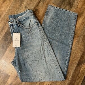 Zara Embellished Jeans